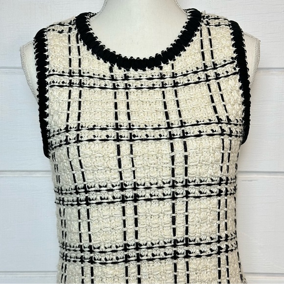 Tory Burch NWT $596 Sleeveless Linen Tweed Shift Dress Size Small Chanel - Picture 5 of 15
